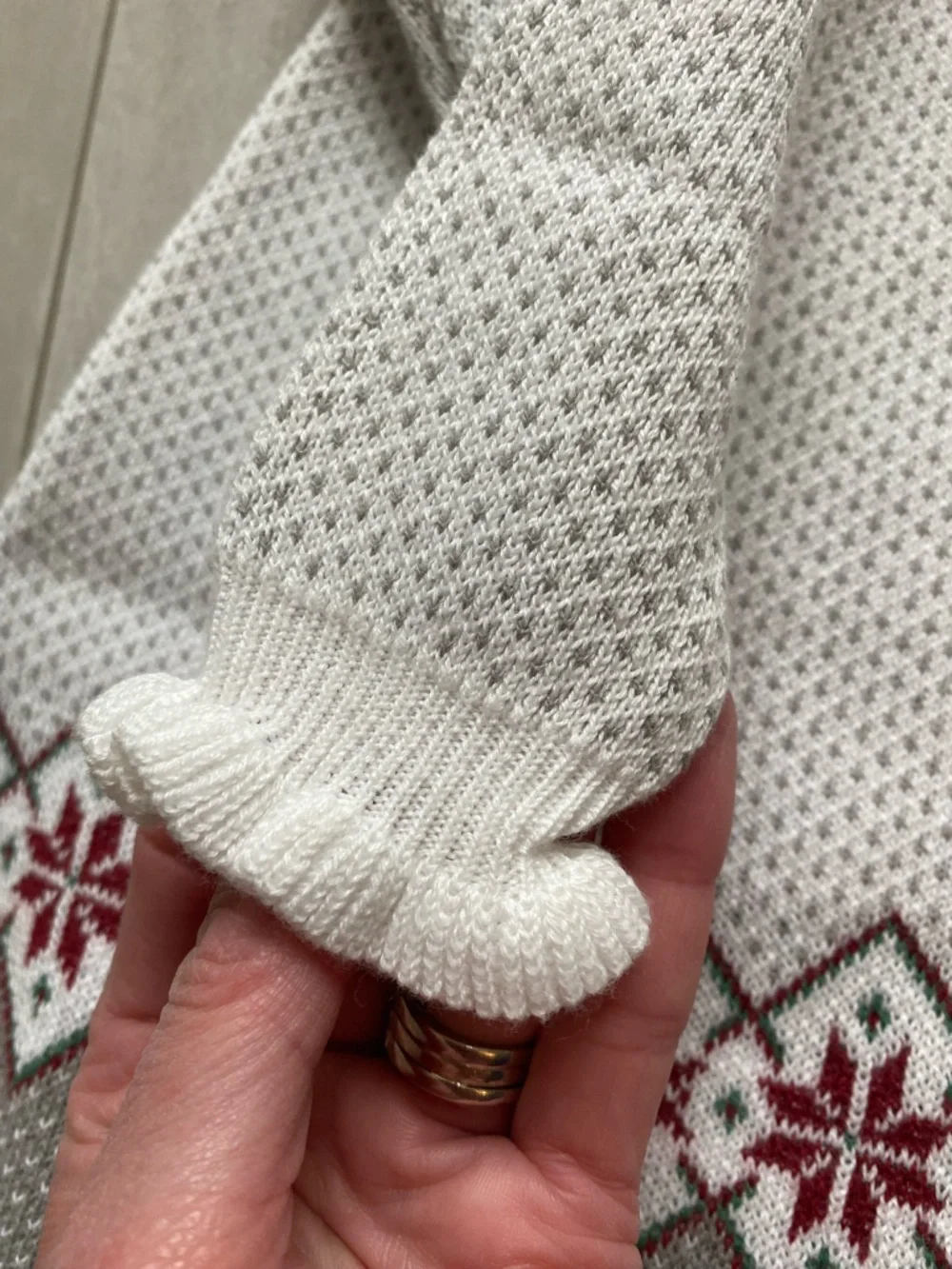 NWT RuffleButts Gray Fair Isle Alpine Long Sleeve Sweater Dress girls 12-18M